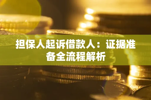 北京担保人起诉借款人：证据准备全流程解析