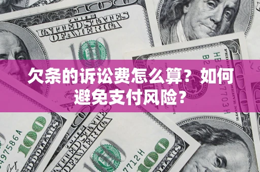 北京欠条的诉讼费怎么算？如何避免支付风险？